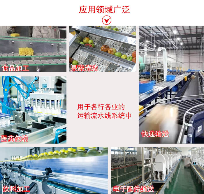 鏈板輸送機(jī)適用行業(yè):食品加工,果蔬清洗等行業(yè)